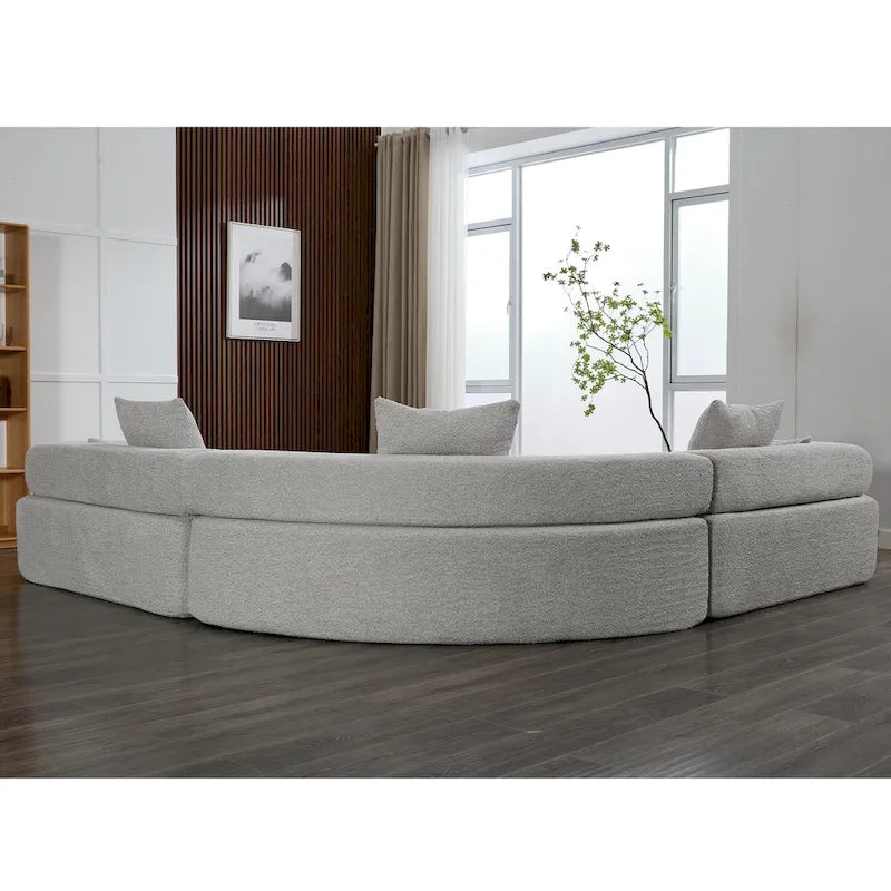 111 Oversized Boucle L-Shaped Corner Modular Sectional Sofa, 3-Piece Free Combination