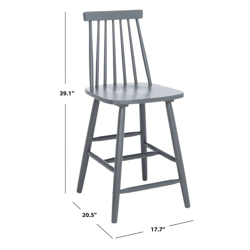 SAFAVIEH Beaufort 24-inch Spindle Farmhouse Counter Stool (Set of 2) - 18W x 21D x 39H
