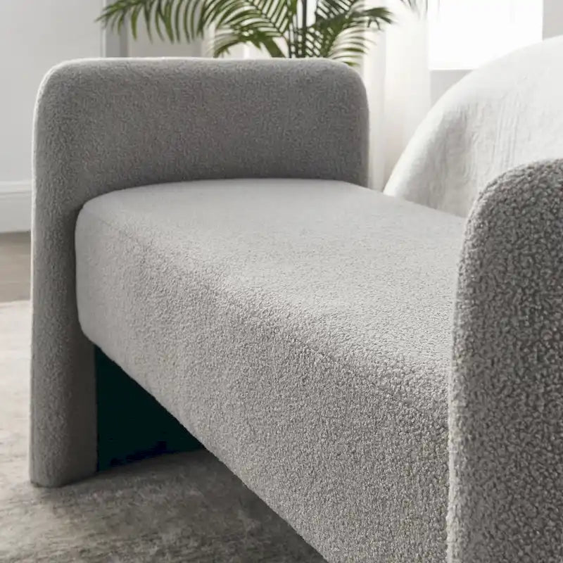 GDFStudio - Harper H-Frame Polyester Upholstered Bench with Modern Versatile Design