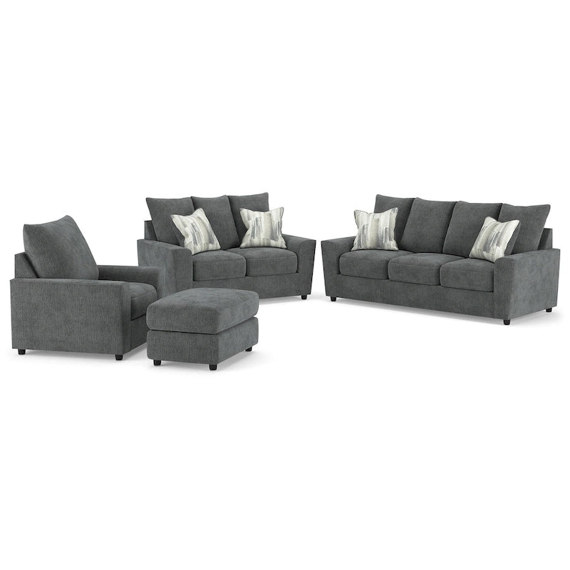 Signature Design by Ashley Stairatt Gray 4-Piece Upholstery Package - 86 W x 38 D x 39 H