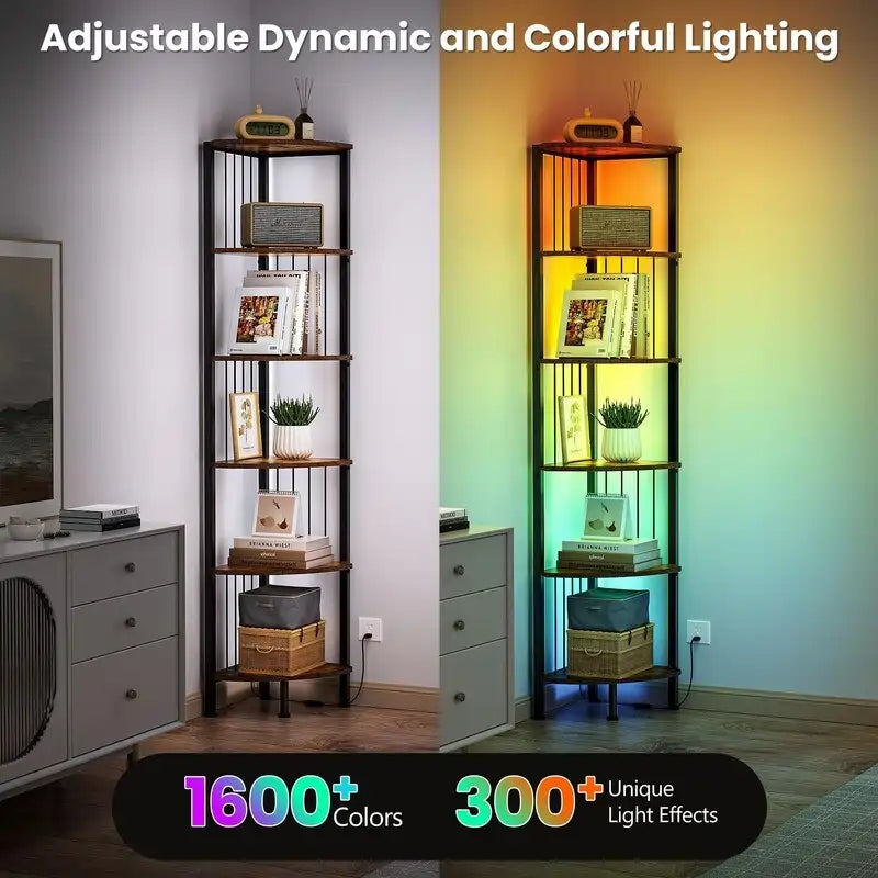 Corner Shelf Stand - 11.7D x 11.7W x 63H