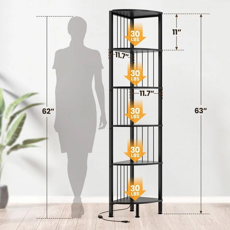 Corner Shelf Stand - 11.7D x 11.7W x 63H