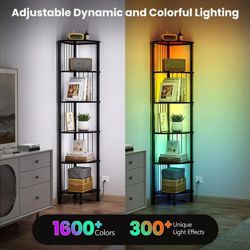 Corner Shelf Stand - 11.7D x 11.7W x 63H