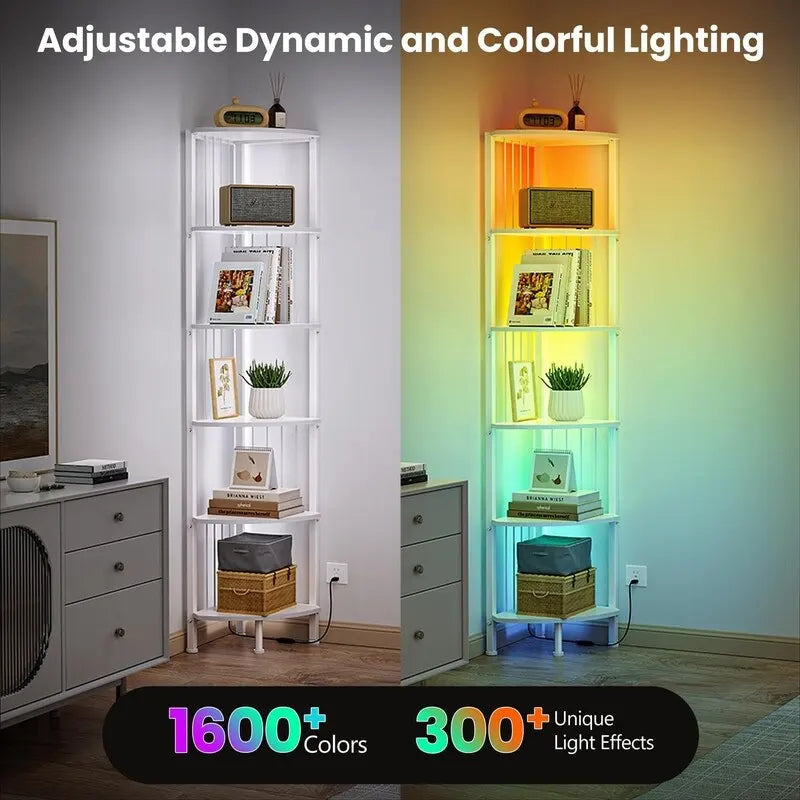 Corner Shelf Stand - 11.7D x 11.7W x 63H