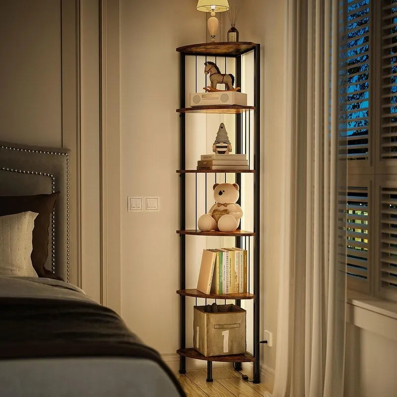 Corner Shelf Stand - 11.7D x 11.7W x 63H