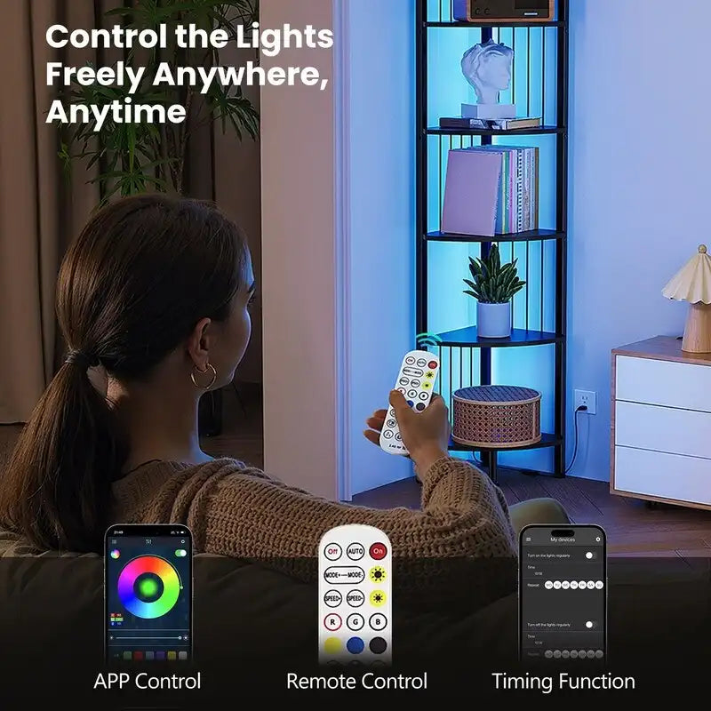 Corner Shelf Stand - 11.7D x 11.7W x 63H