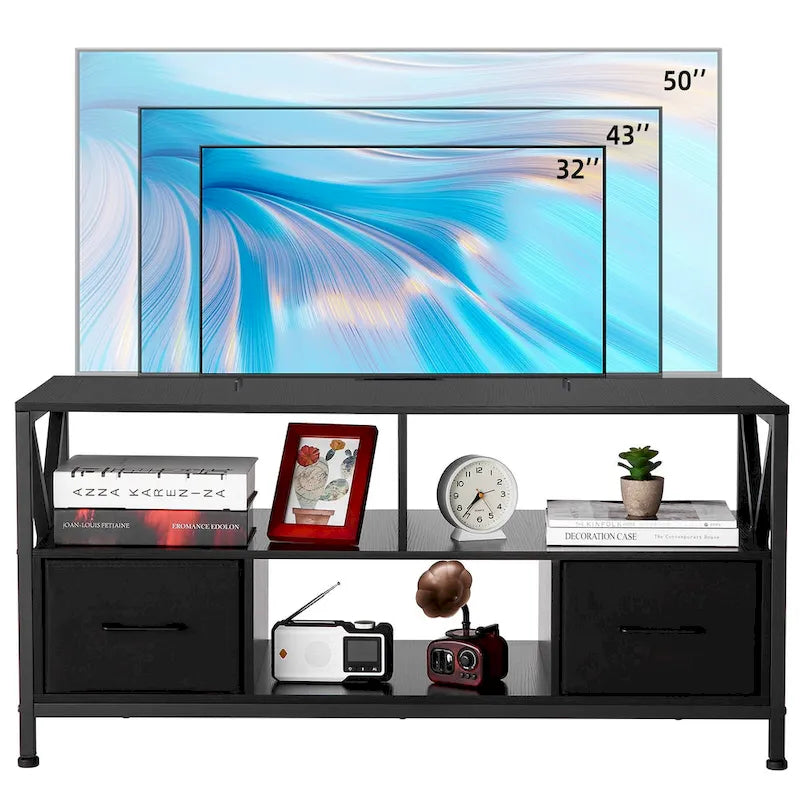 TV Stand for 50 inch TV, Entertainment Center with Storage - 42 inches