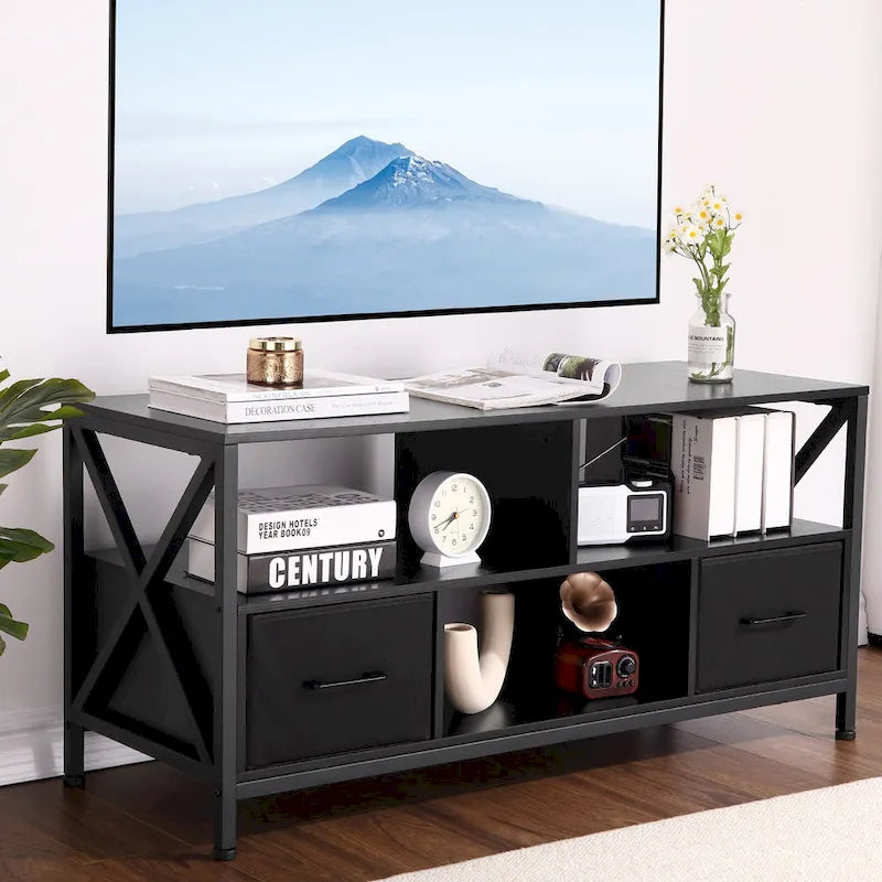 TV Stand for 50 inch TV, Entertainment Center with Storage - 42 inches