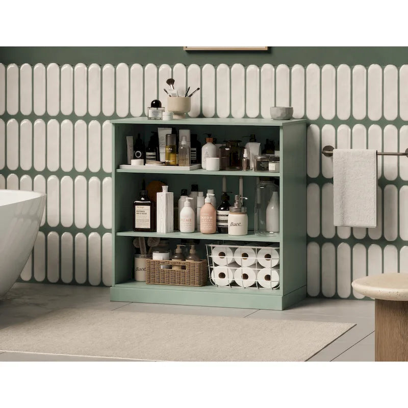 Palace Imports 100% Solid Wood 32 Bathroom Cabinet with Adjustable Shelves