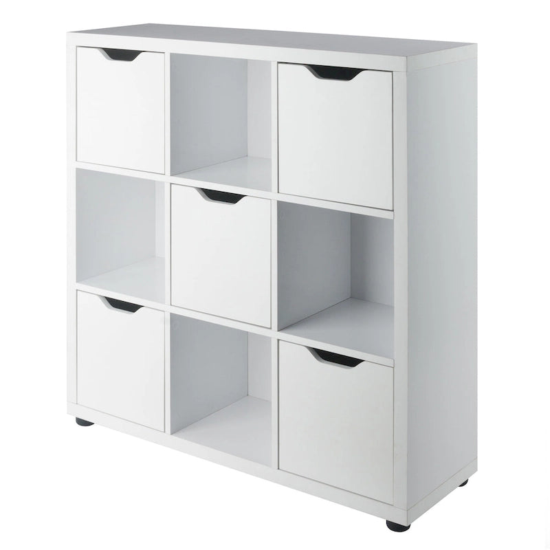 3-Tier Wooden Storage Cabinet - 37.5 - White