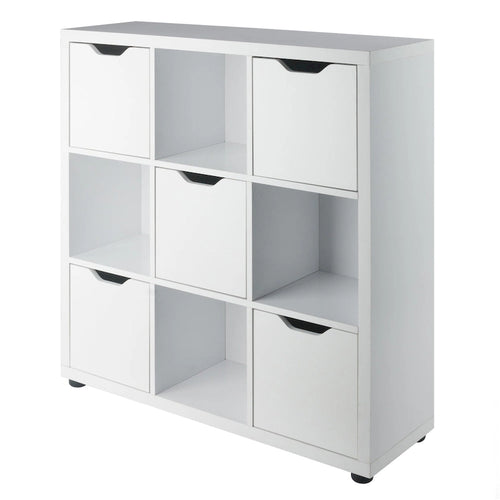 3-Tier Wooden Storage Cabinet - 37.5 - White