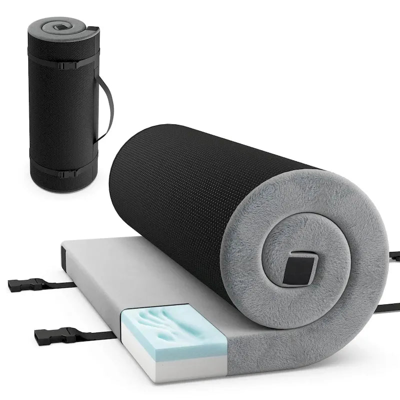 Goplus Memory Foam Camping Mattress with Anti-slip Bottom Travel Bag - See Details
