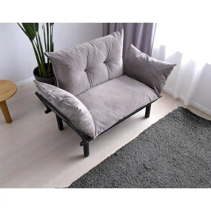 Sadio Metal Frame Loveseat With Removable Cushions