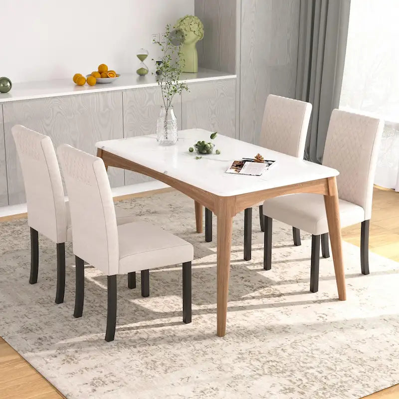 Upholstered Dining Chairs Set of 4 Parson Classic Upholstered Dining Chair,Modern 37 Parson Chairs