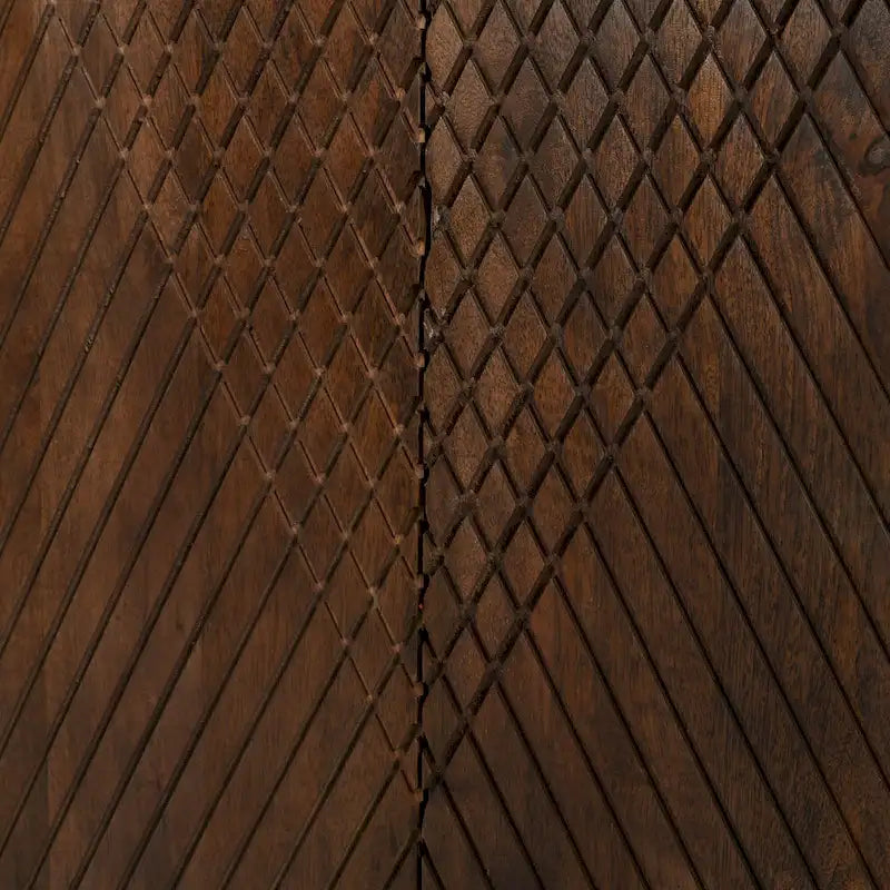 Wood Accent Cabinet with Storage and Adjustable Shelf for Dining Room