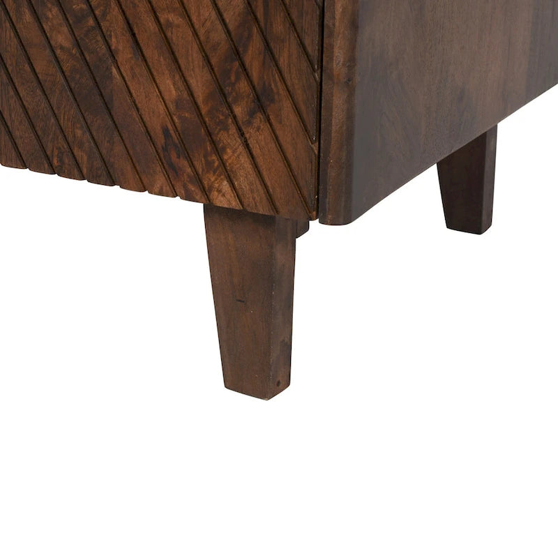 Wood Accent Cabinet with Storage and Adjustable Shelf for Dining Room