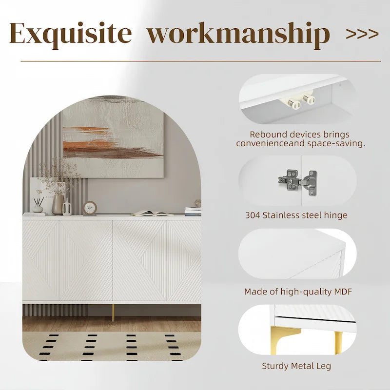 Buffet Cabinet with with Adjustable Shelves for Living Room