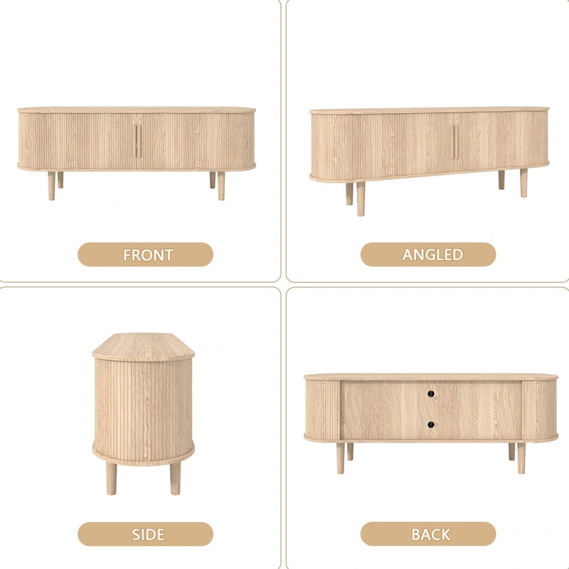 62.99in. Wood TV Stand For TVs up to 70in.