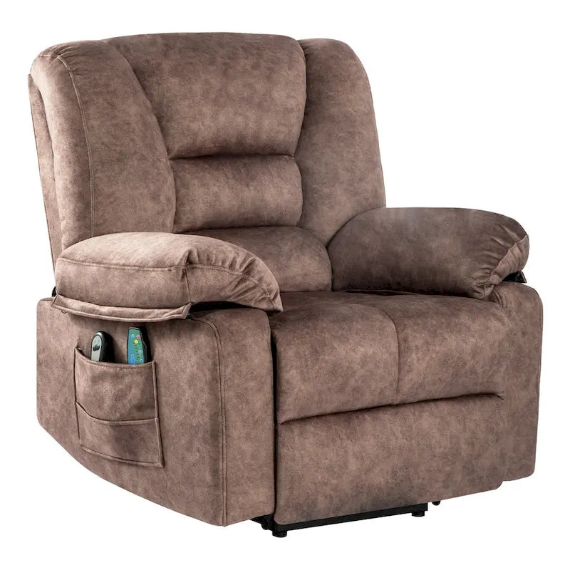 Modern Power Lift Recliner Chair Single Massage Sofa with Lumbar Heating and Timer Setting for Elderly