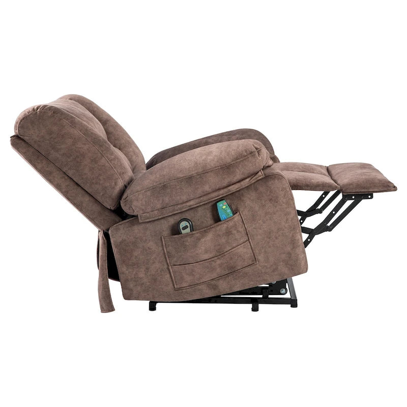 Modern Power Lift Recliner Chair Single Massage Sofa with Lumbar Heating and Timer Setting for Elderly