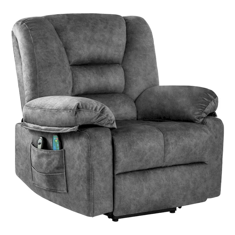 Modern Power Lift Recliner Chair Single Massage Sofa with Lumbar Heating and Timer Setting for Elderly