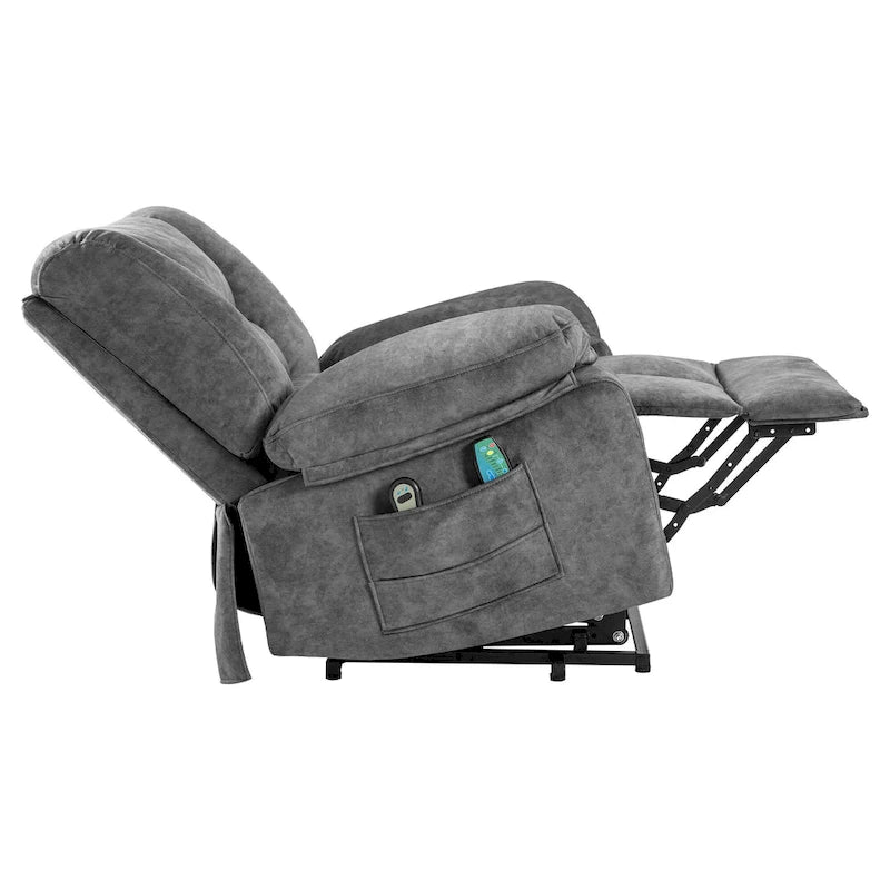 Modern Power Lift Recliner Chair Single Massage Sofa with Lumbar Heating and Timer Setting for Elderly