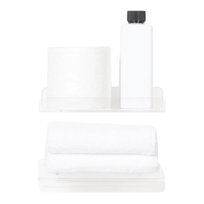 Acrylic Floating Shelves for Wall, Acrylic Shelves for Bathroom Bedroom Living Room and Kitchen Wall Storage Display Shelf Clear