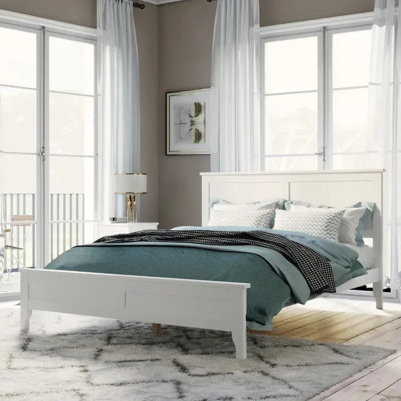Modern Solid Wood Platform Bed with Natural and Exquisite Wear-resistant Finish
