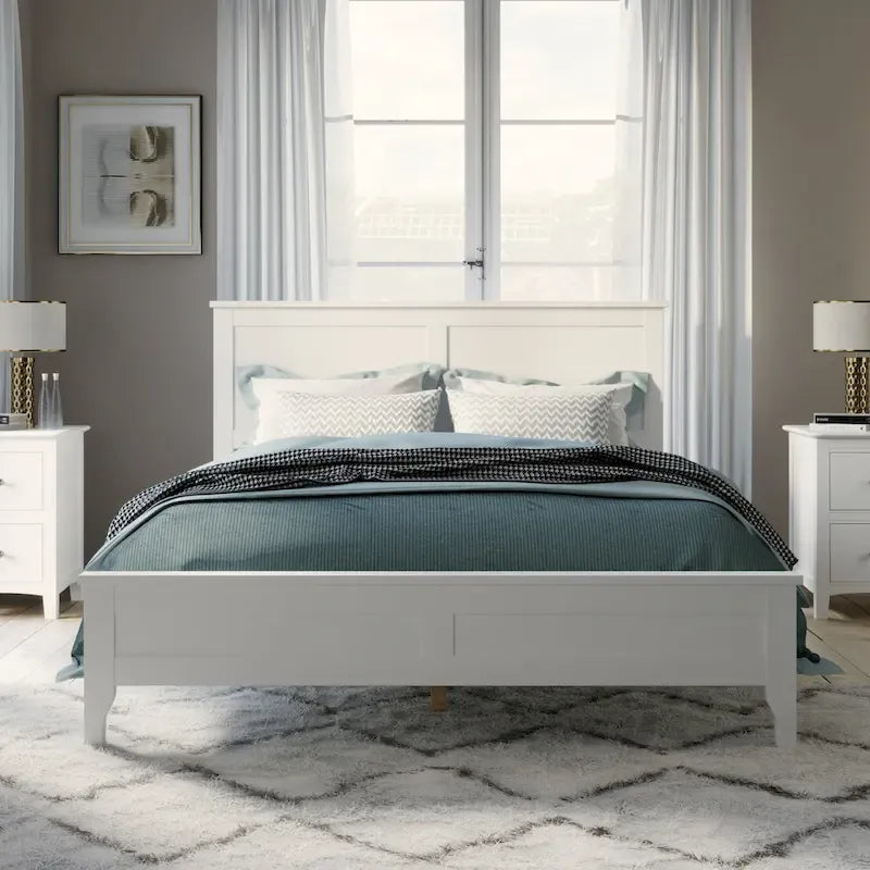 Modern Solid Wood Platform Bed with Natural and Exquisite Wear-resistant Finish