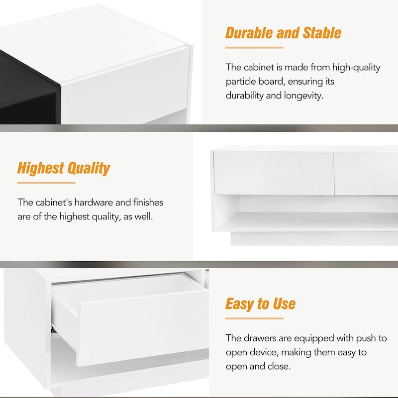 74 TV Stand with Storage & Compartment for TVs Up to 80