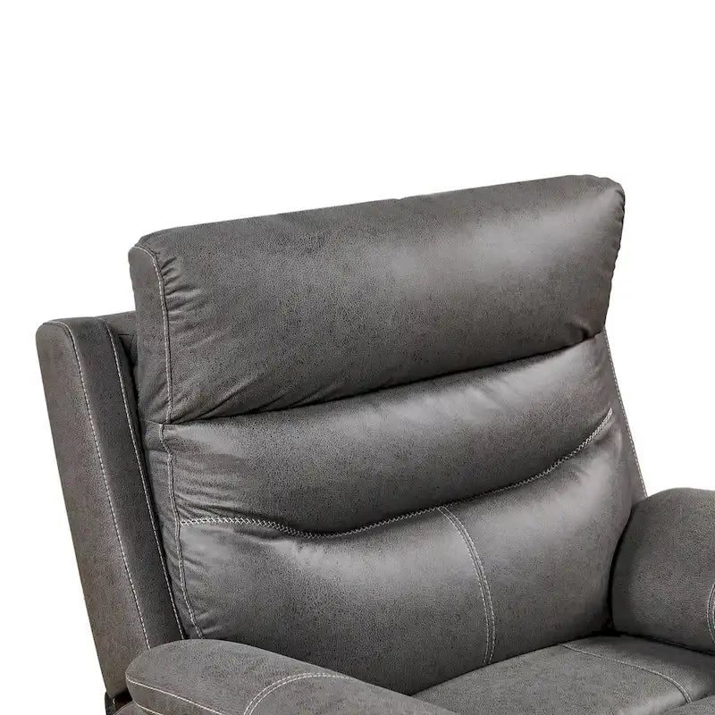 Grey Dual Motor Recliner Chair Featuring 240 Swivel, Rocking Function, USB Ports, and Adjustable Headrest