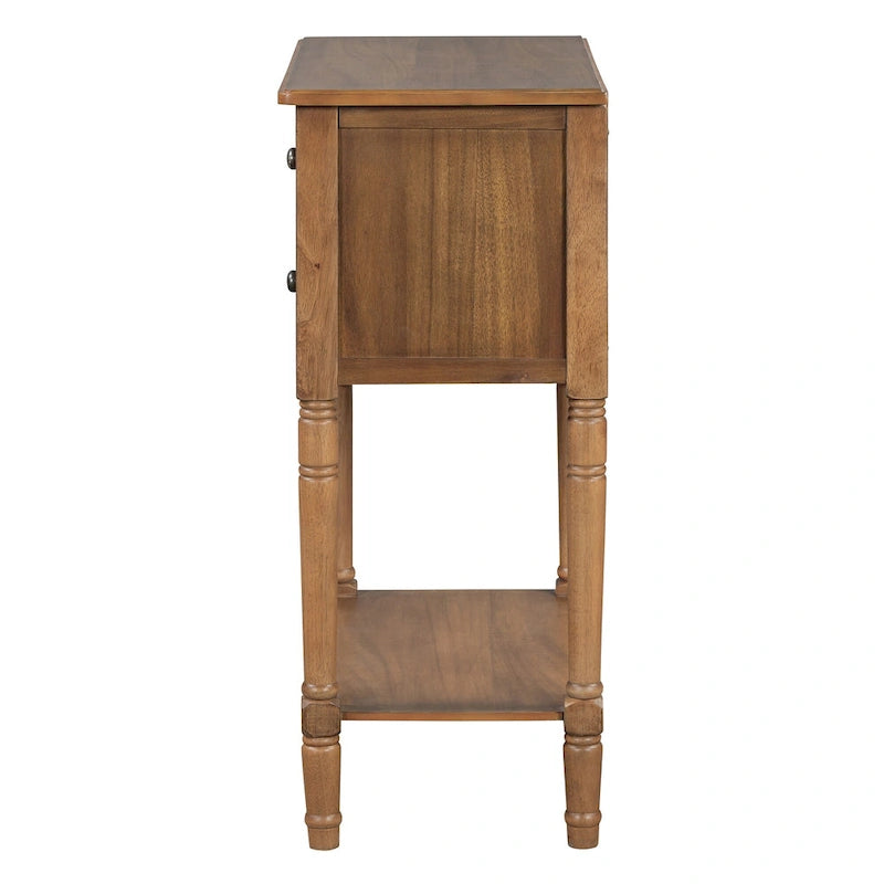 23.7 Classic Console Table with Three Storage Drawers and Bottom Shelf