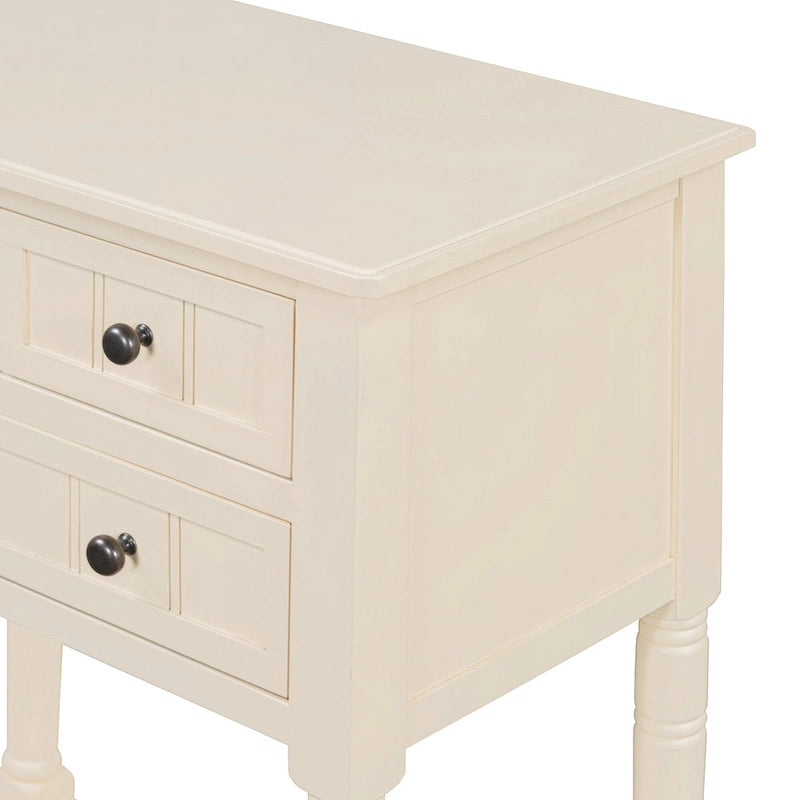 23.7 Classic Console Table with Three Storage Drawers and Bottom Shelf