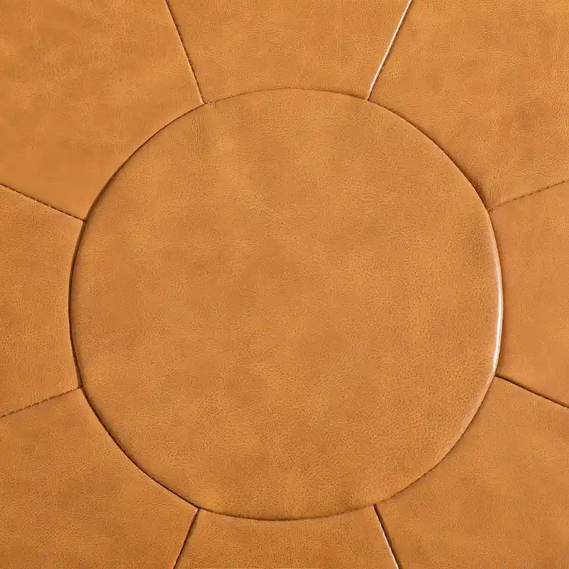 34.5 W Full-Grain Genuine Italian Leather Ottoman by Lumibee