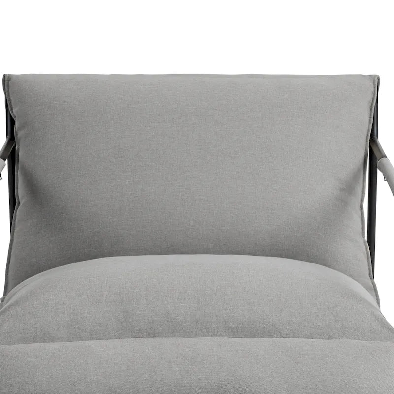 Fabric Accent Chair Metal Framed Sling Armchair Set of 2