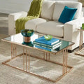 Maddison Champagne Gold Finish Coffee Table or Table Set with Mirrored Top by iNSPIRE Q Bold