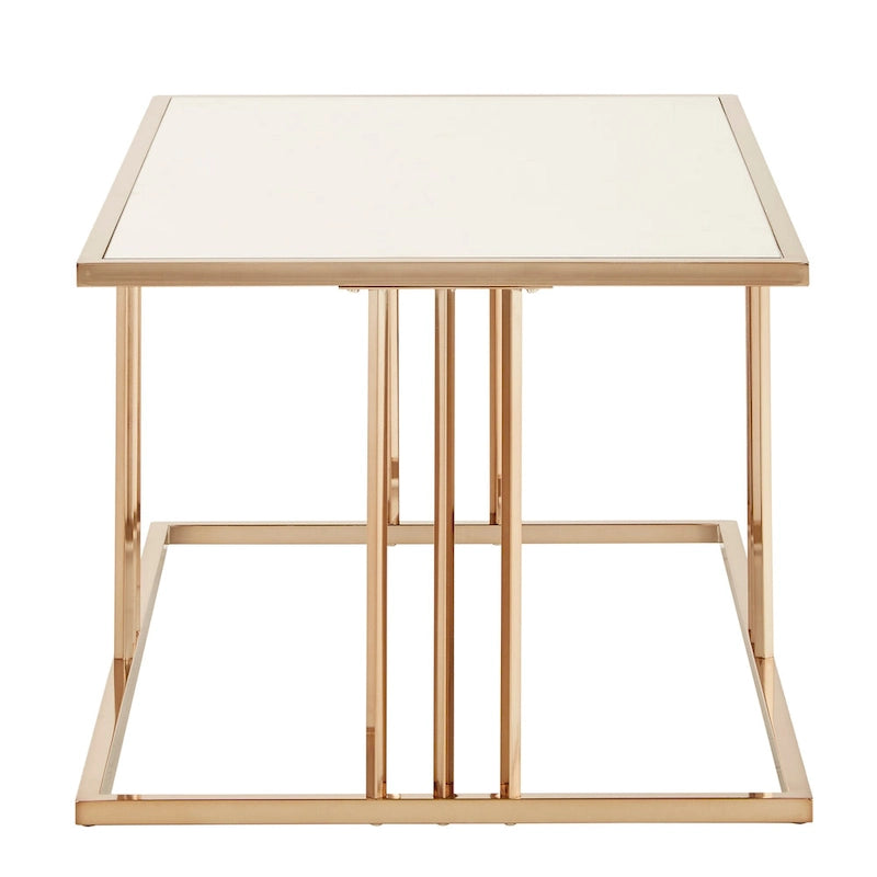 Maddison Champagne Gold Finish Coffee Table or Table Set with Mirrored Top by iNSPIRE Q Bold