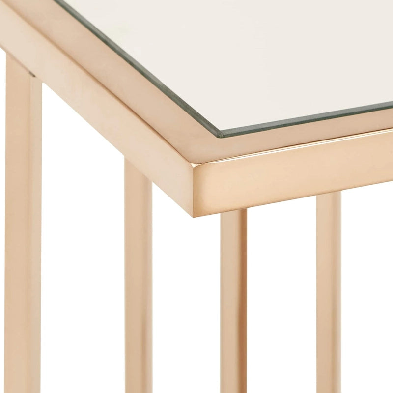 Maddison Champagne Gold Finish Coffee Table or Table Set with Mirrored Top by iNSPIRE Q Bold