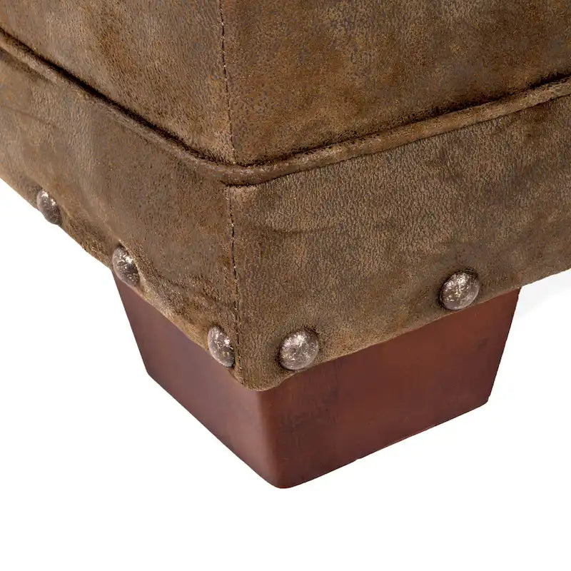 American Furniture Classics Model 8501-00-40 Wild Horses Arm Chair with Matching Ottoman