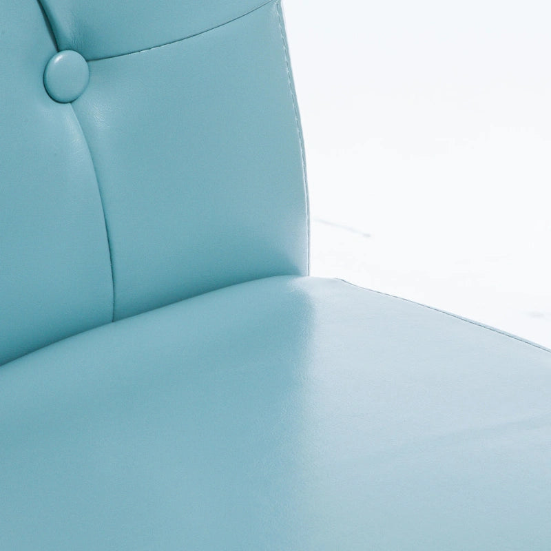 Taylor Blue Bonded Leather Dining Chair (Set of 2) by Christopher Knight Home - N/A