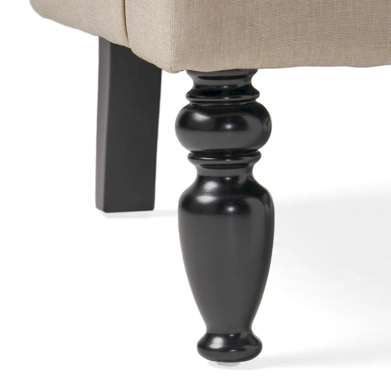 Bernstein Tufted Club Armchair w/ Rolled Backrest by Christopher Knight Home