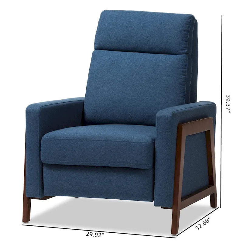 Mid-century Fabric Recliner by Baxton Studio