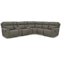 Signature Design by Ashley Starbot Gray 7-Piece Power Reclining Sectional - 112W x 112D x 42H