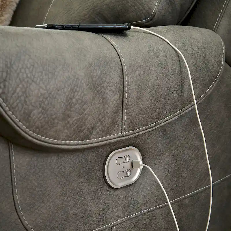 Signature Design by Ashley Starbot Gray 7-Piece Power Reclining Sectional - 112W x 112D x 42H