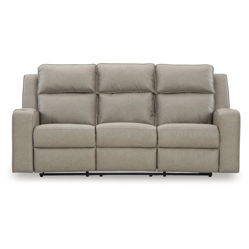 Signature Design by Ashley Lavenhorne Pebble Reclining Sofa with Drop Down Table - 87W x 42D x 43H