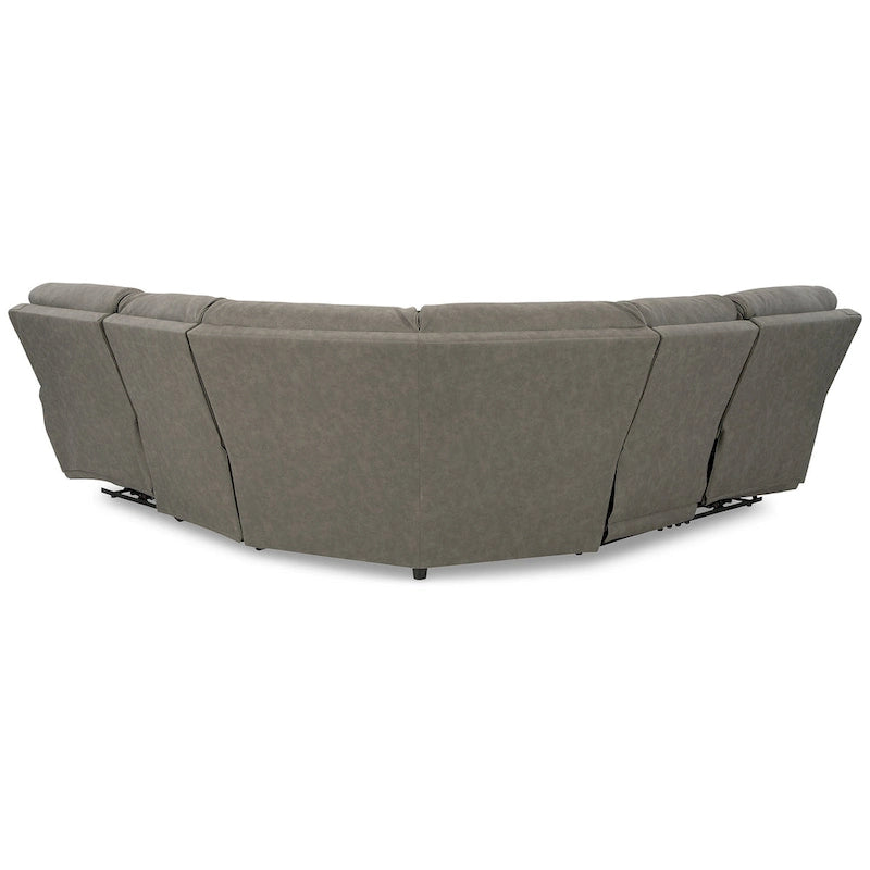 Signature Design by Ashley Starbot Gray 5-Piece Power Reclining Sectional - 131W x 131D x 42H
