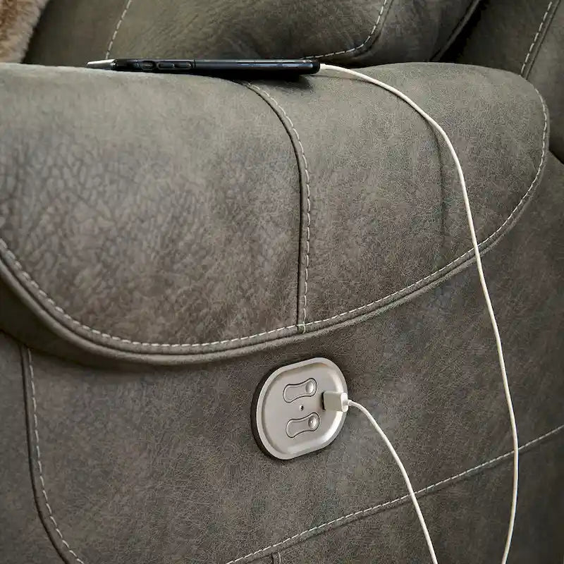 Signature Design by Ashley Starbot Gray 5-Piece Power Reclining Sectional - 131W x 131D x 42H