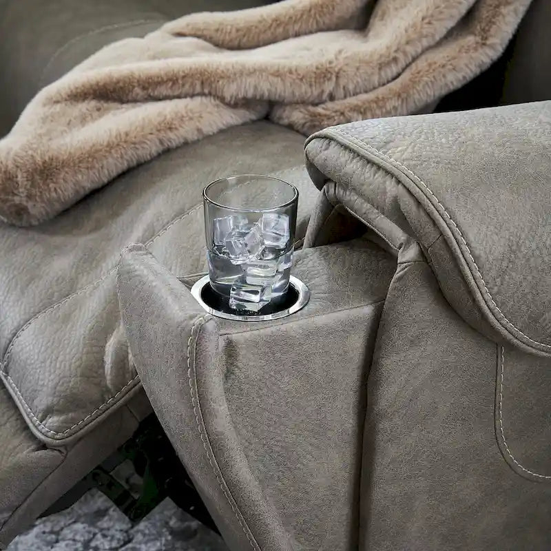 Signature Design by Ashley Starbot Gray 5-Piece Power Reclining Sectional - 131W x 131D x 42H