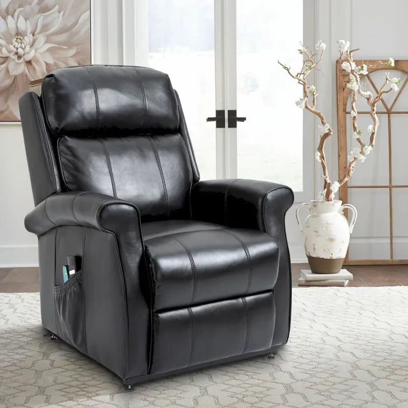GZMR Faux Leather Elderly Power Lift Recliner Chair