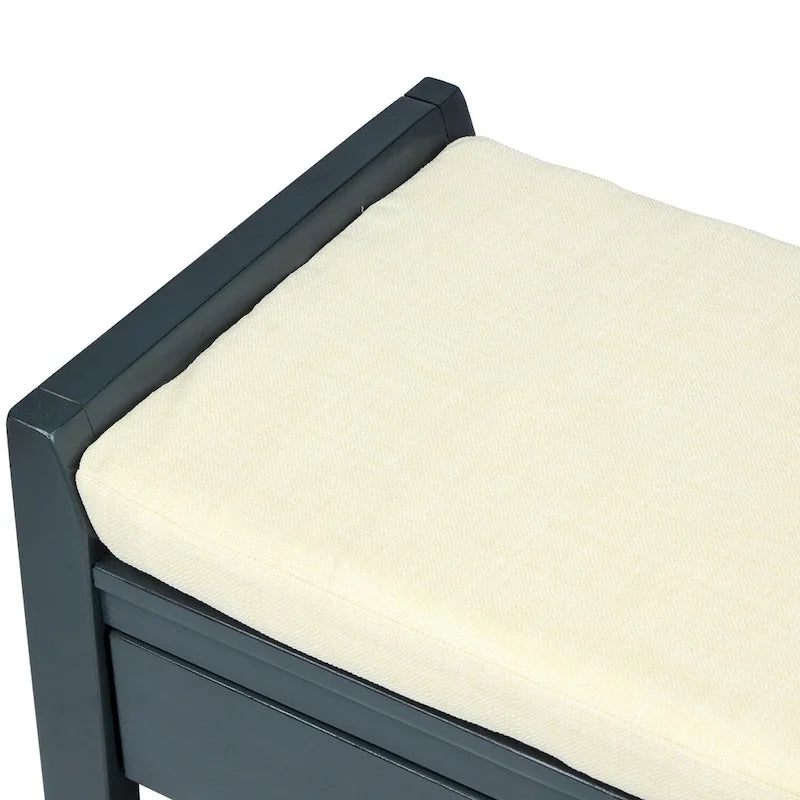 Shoe Rack with Cushioned Seat and Drawers, Multipurpose Entryway Storage Bench